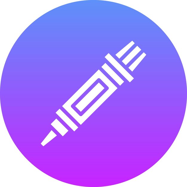Ilustración del icono vectorial del marcador del conjunto de iconos de papelería de Office