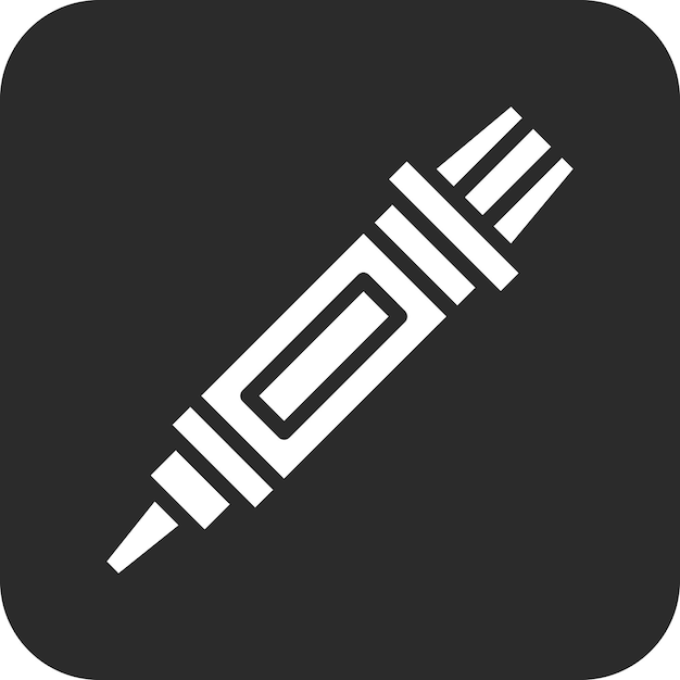 Ilustración del icono vectorial del marcador del conjunto de iconos de papelería de Office