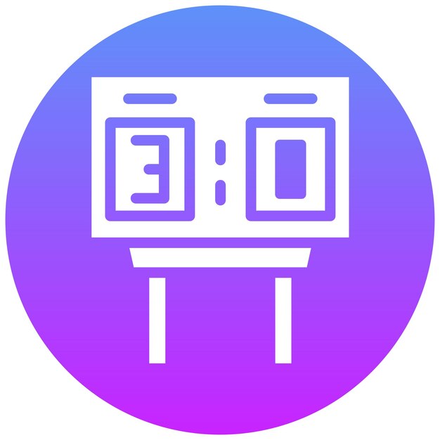 Ilustración del icono vectorial del marcador en línea del icono de Rugby