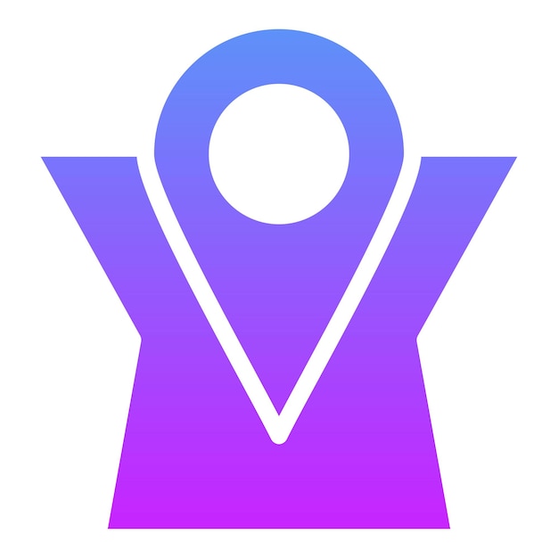 Ilustración del icono vectorial del marcador de lugar del conjunto de iconos de comunicaciones