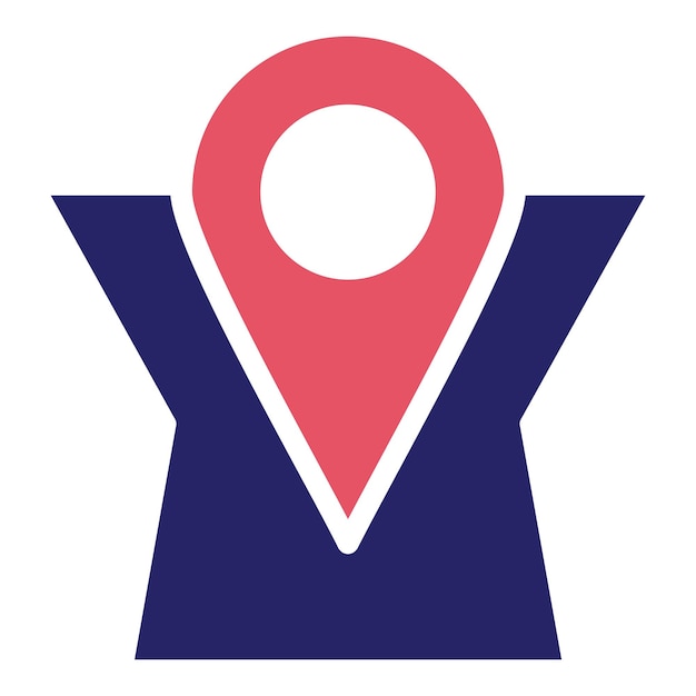 Ilustración del icono vectorial del marcador de lugar del conjunto de iconos de comunicaciones