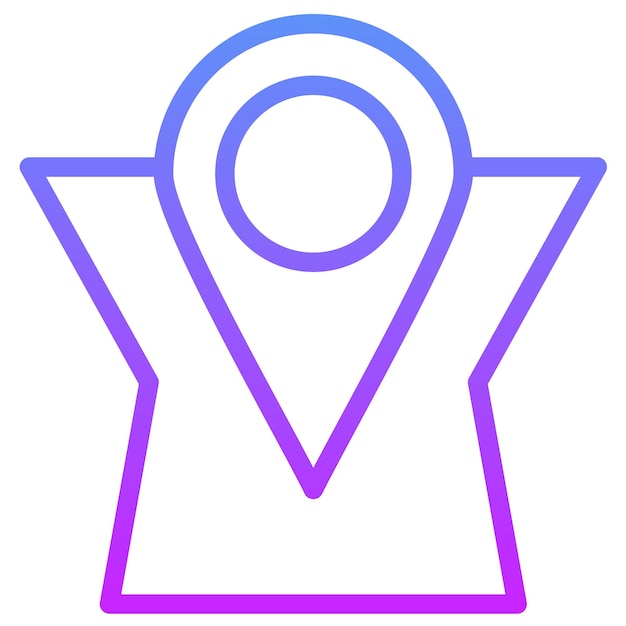 Ilustración del icono vectorial del marcador de lugar del conjunto de iconos de comunicaciones