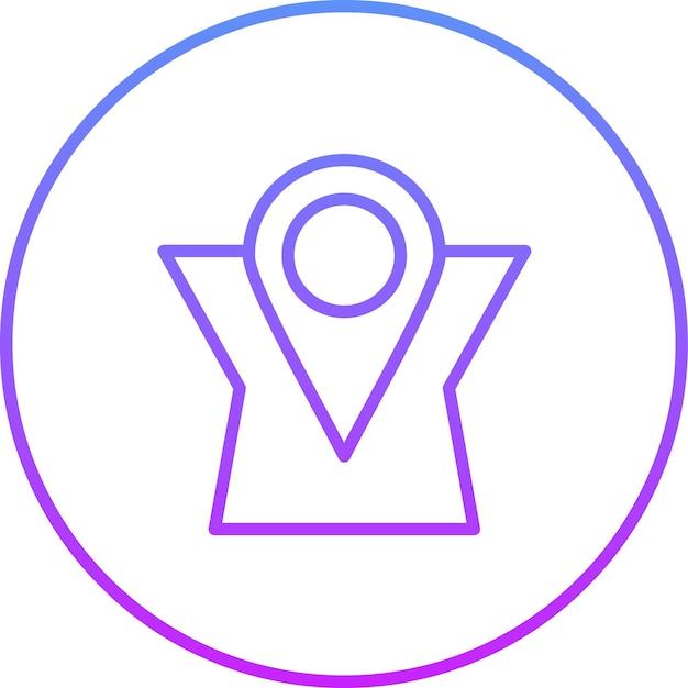 Ilustración del icono vectorial del marcador de lugar del conjunto de iconos de comunicaciones