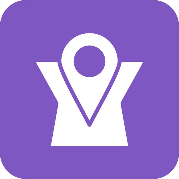Ilustración del icono vectorial del marcador de lugar del conjunto de iconos de comunicaciones