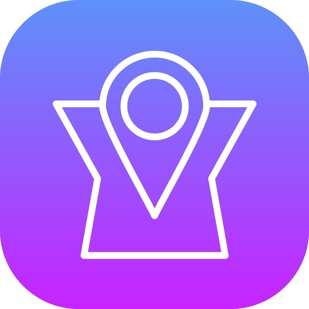 Ilustración del icono vectorial del marcador de lugar del conjunto de iconos de comunicaciones