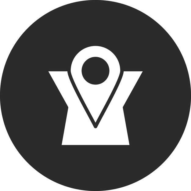 Ilustración del icono vectorial del marcador de lugar del conjunto de iconos de comunicaciones
