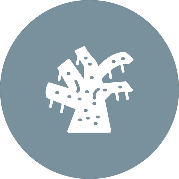 Ilustración de icono vectorial marchitado del conjunto de iconos de desastres naturales
