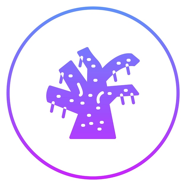 Ilustración de icono vectorial marchitado del conjunto de iconos de desastres naturales