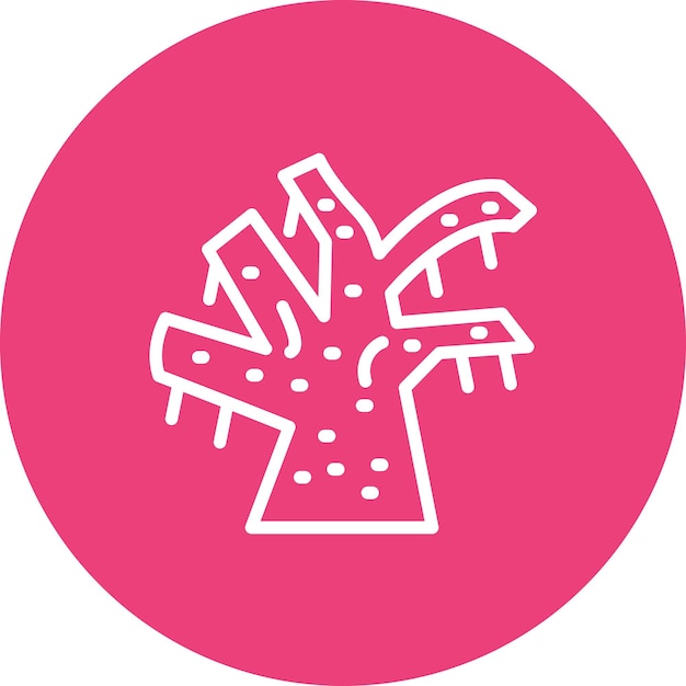Ilustración de icono vectorial marchitado del conjunto de iconos de desastres naturales