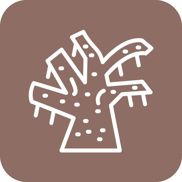 Ilustración de icono vectorial marchitado del conjunto de iconos de desastres naturales