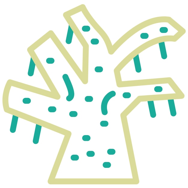 Ilustración de icono vectorial marchitado del conjunto de iconos de desastres naturales