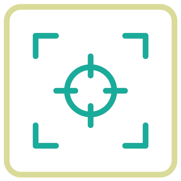Ilustración del icono vectorial del marco de la cámara del conjunto de iconos de fotografía
