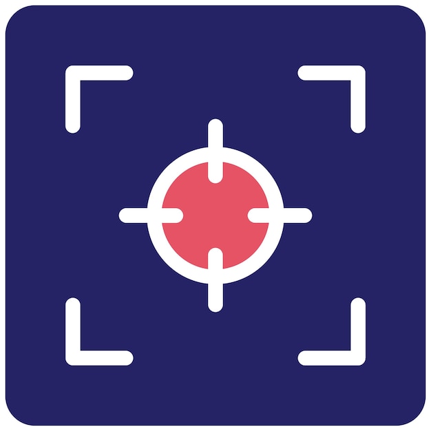 Ilustración del icono vectorial del marco de la cámara del conjunto de iconos de fotografía