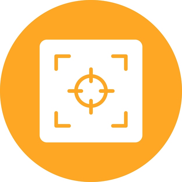 Ilustración del icono vectorial del marco de la cámara del conjunto de iconos de fotografía
