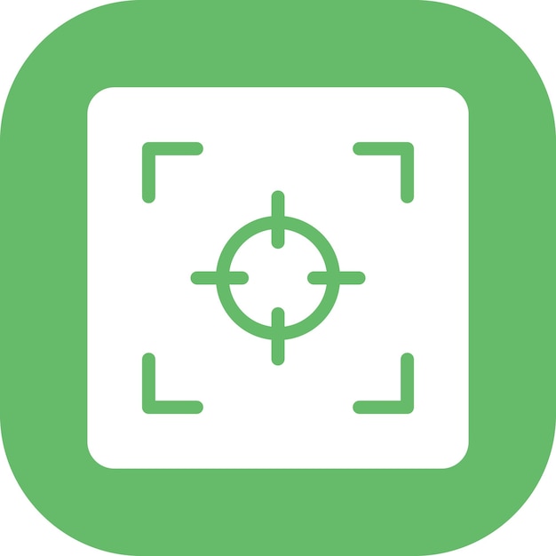 Ilustración del icono vectorial del marco de la cámara del conjunto de iconos de fotografía