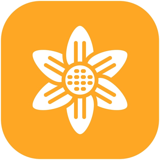 Ilustración del icono vectorial de margaritas del conjunto de iconos de flores