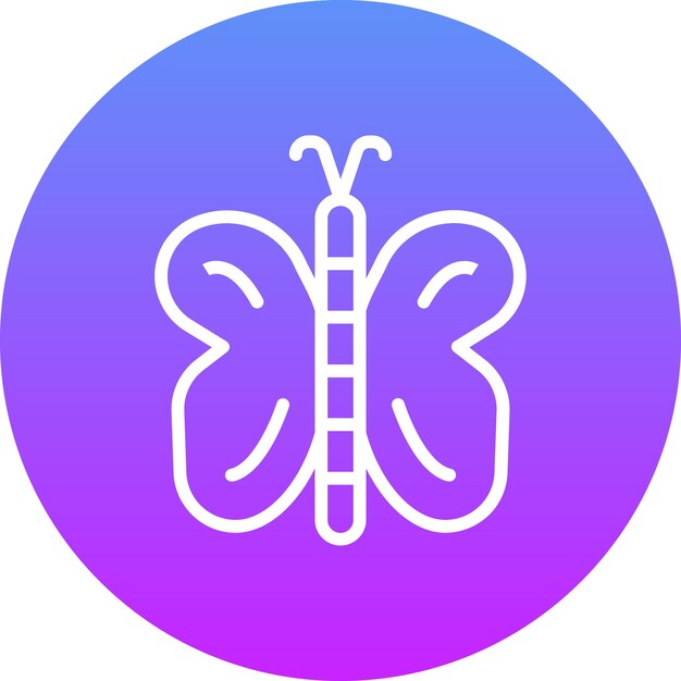 Ilustración del icono vectorial de mariposas del conjunto de iconos de primavera