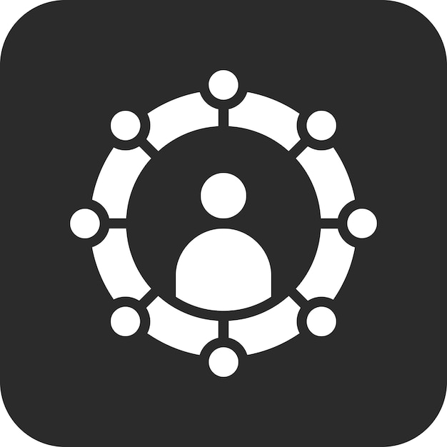 Ilustración del icono vectorial de marketing de afiliados del conjunto de iconos de marketing digital