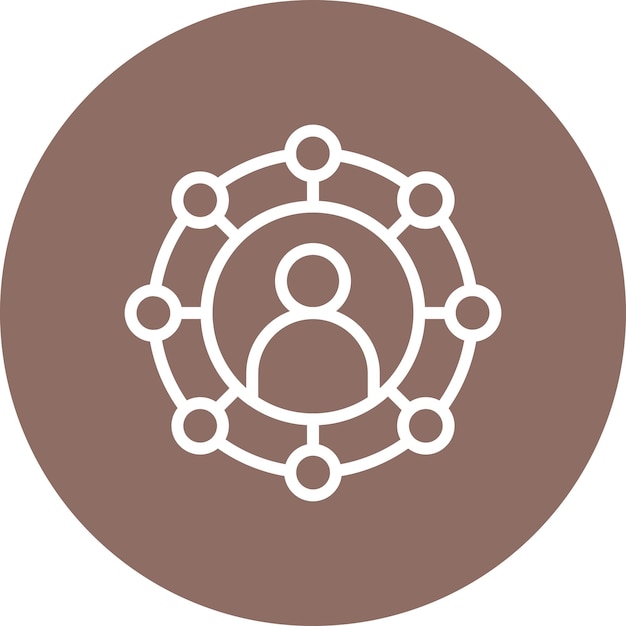 Ilustración del icono vectorial de marketing de afiliados del conjunto de iconos de marketing digital