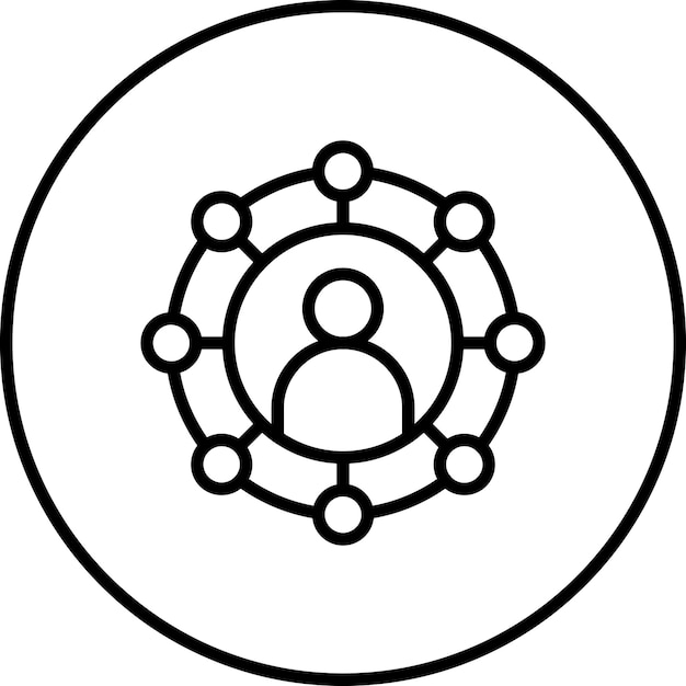 Ilustración del icono vectorial de marketing de afiliados del conjunto de iconos de marketing digital