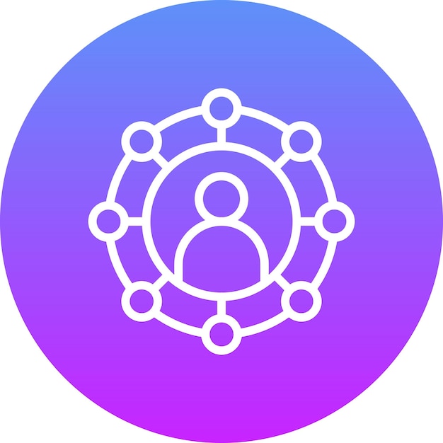 Ilustración del icono vectorial de marketing de afiliados del conjunto de iconos de marketing digital