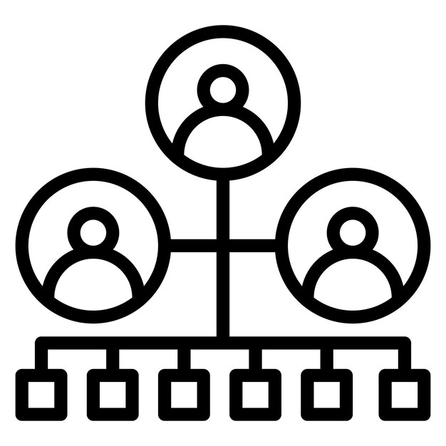 Ilustración del icono vectorial de marketing de afiliados de la web del conjunto de iconos de marketing