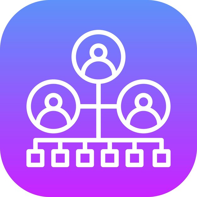 Ilustración del icono vectorial de marketing de afiliados de la web del conjunto de iconos de marketing