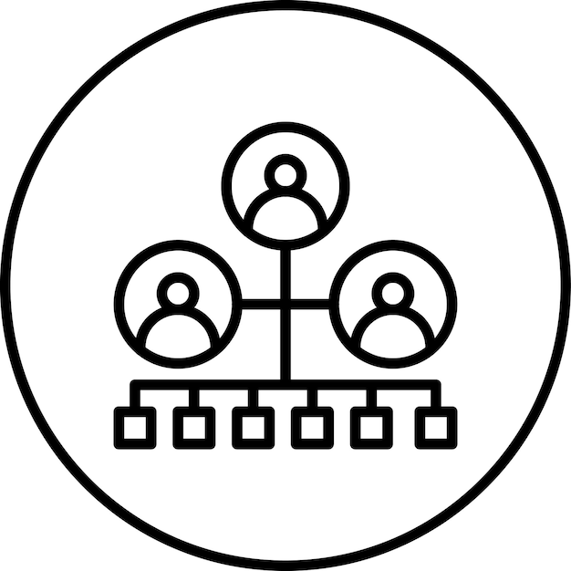 Ilustración del icono vectorial de marketing de afiliados de la web del conjunto de iconos de marketing