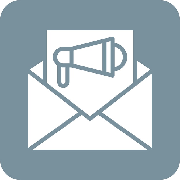 Ilustración del icono vectorial de marketing de correo electrónico del conjunto de iconos de marketing