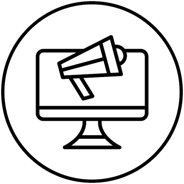 Ilustración de icono vectorial de marketing en línea del conjunto de iconos de Gig Economy
