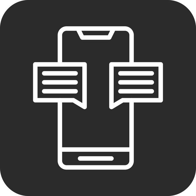 Ilustración del icono vectorial de marketing de SMS del conjunto de iconos de marketing