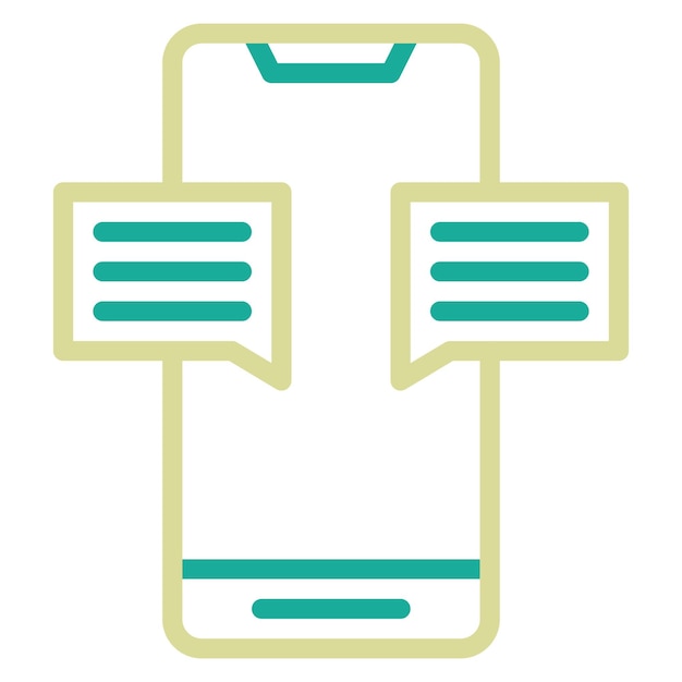 Ilustración del icono vectorial de marketing de SMS del conjunto de iconos de marketing