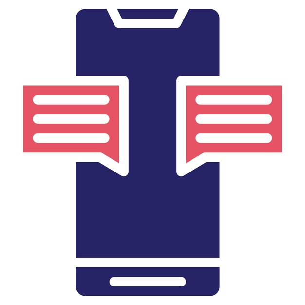 Ilustración del icono vectorial de marketing de SMS del conjunto de iconos de marketing