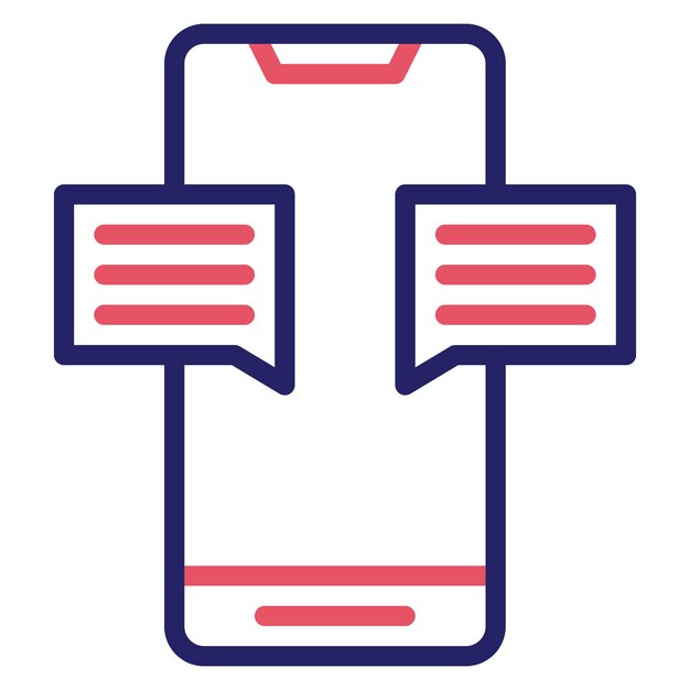 Ilustración del icono vectorial de marketing de SMS del conjunto de iconos de marketing