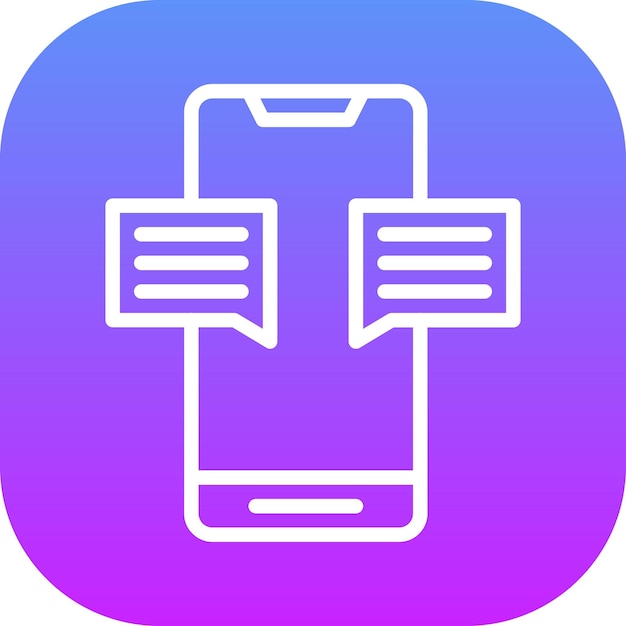 Ilustración del icono vectorial de marketing de SMS del conjunto de iconos de marketing