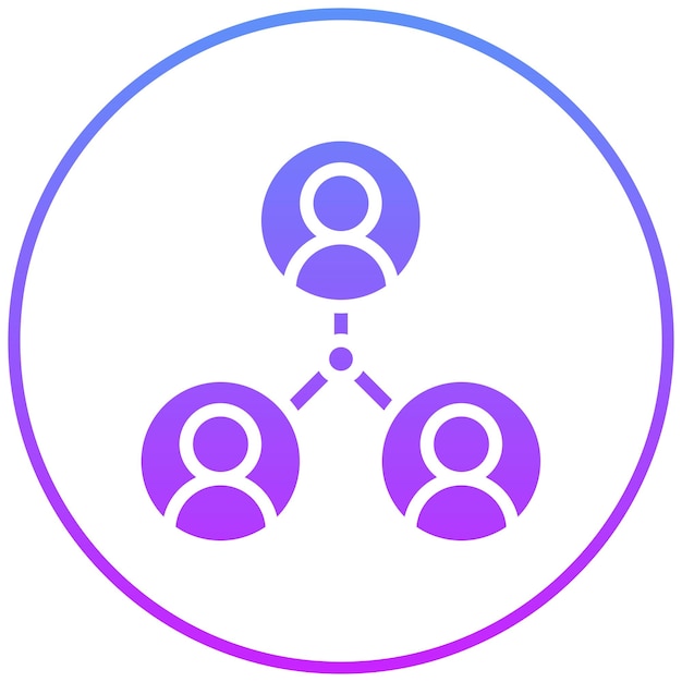 Ilustración del icono vectorial de marketing viral del conjunto de iconos de marketing digital