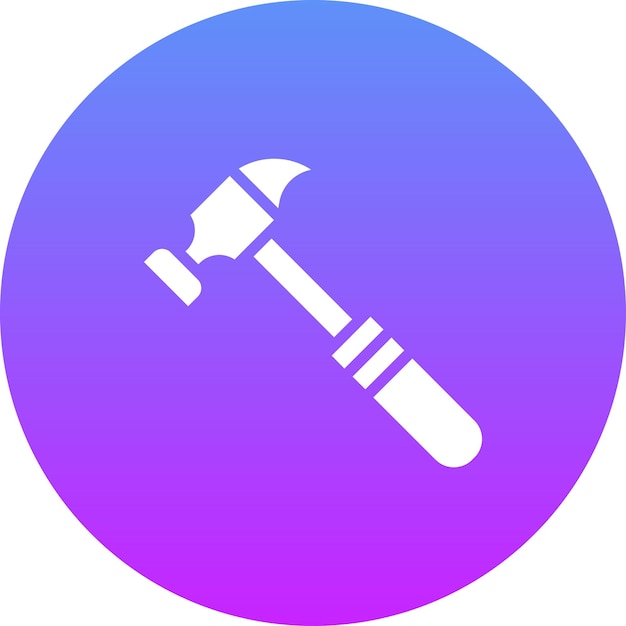 Ilustración del icono vectorial del martillo del conjunto de iconos de herramientas eléctricas