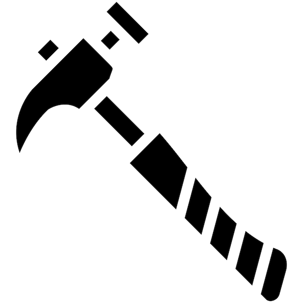 Ilustración del icono vectorial del martillo del conjunto de iconos de mejoras para el hogar