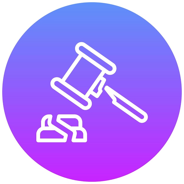 Ilustración del icono vectorial del martillo roto del conjunto de iconos de corrupción