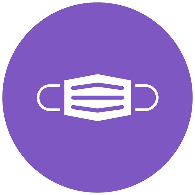 Ilustración del icono vectorial de la máscara médica del conjunto de iconos de la farmacia