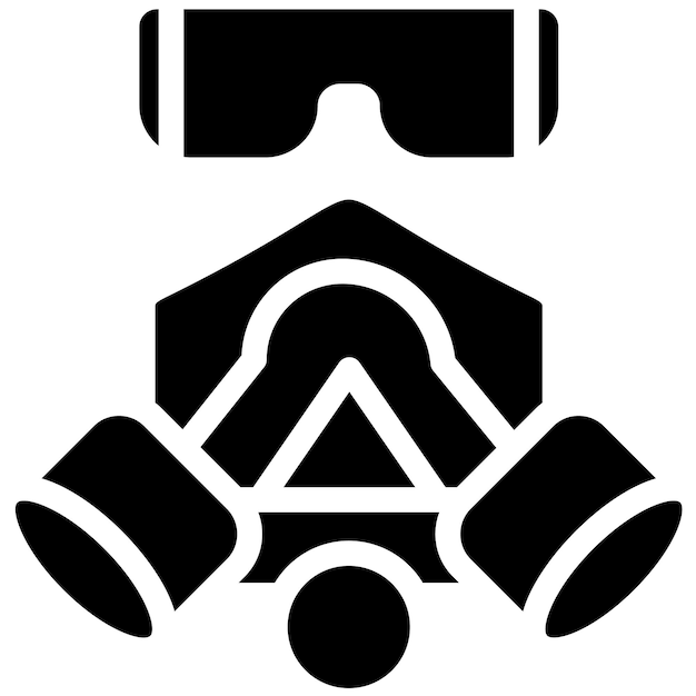 Ilustración del icono vectorial de la máscara respiratoria del conjunto de iconos de enfermedades infecciosas