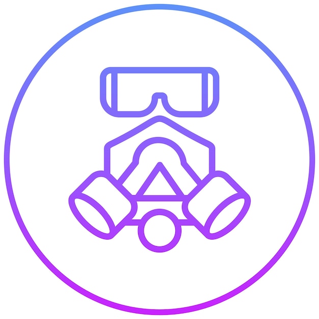 Ilustración del icono vectorial de la máscara respiratoria del conjunto de iconos de enfermedades infecciosas