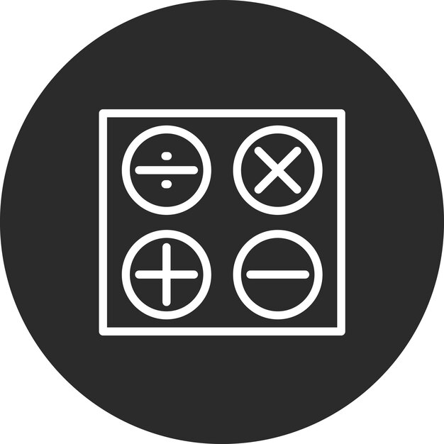 Vector ilustración del icono vectorial de matemáticas del conjunto de iconos de de vuelta a la escuela