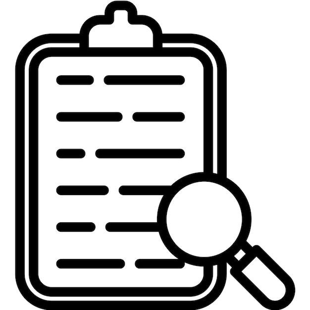 Ilustración del icono vectorial de la matriz de trazabilidad del conjunto de iconos de garantía de calidad