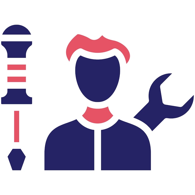 Ilustración del icono vectorial mecánico del conjunto de iconos de Auto Racing