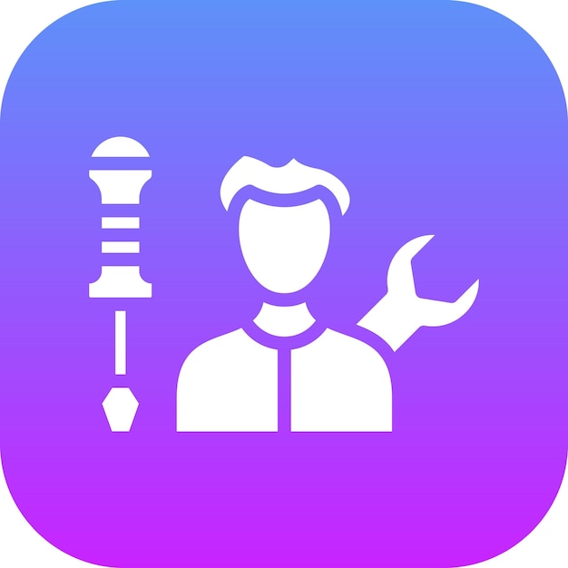 Ilustración del icono vectorial mecánico del conjunto de iconos de Auto Racing