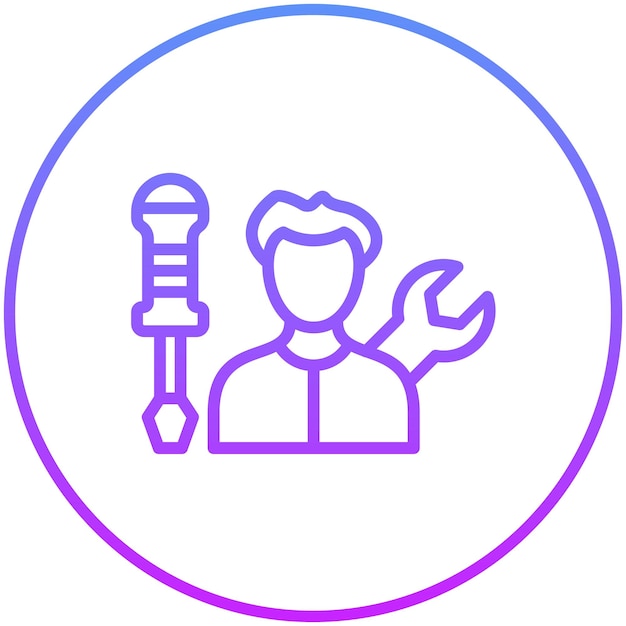 Ilustración del icono vectorial mecánico del conjunto de iconos de Auto Racing
