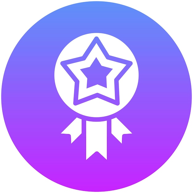 Ilustración del icono vectorial de la medalla del conjunto de iconos de eventos de premios
