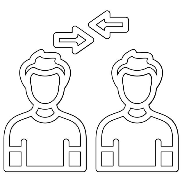Ilustración del icono vectorial del mediador del conjunto de iconos de comunicaciones
