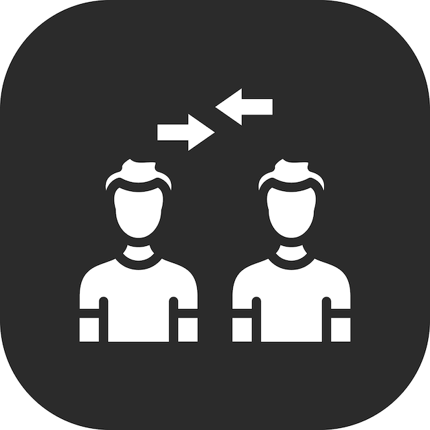 Ilustración del icono vectorial del mediador del conjunto de iconos de comunicaciones